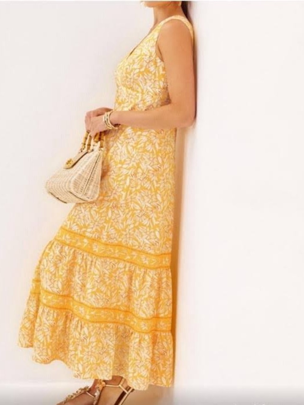 Lilly Pulitzer Avlyn Maxi Dress Honeycomb Hideaway Engineered, Like New - Picture 3 of 10